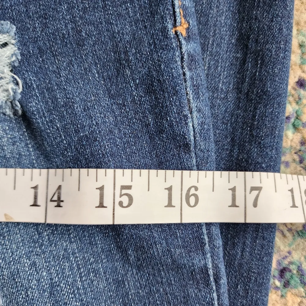 Nordstrom 1822 dark wash distressed ankle skinny jeans size 6 - Image 9