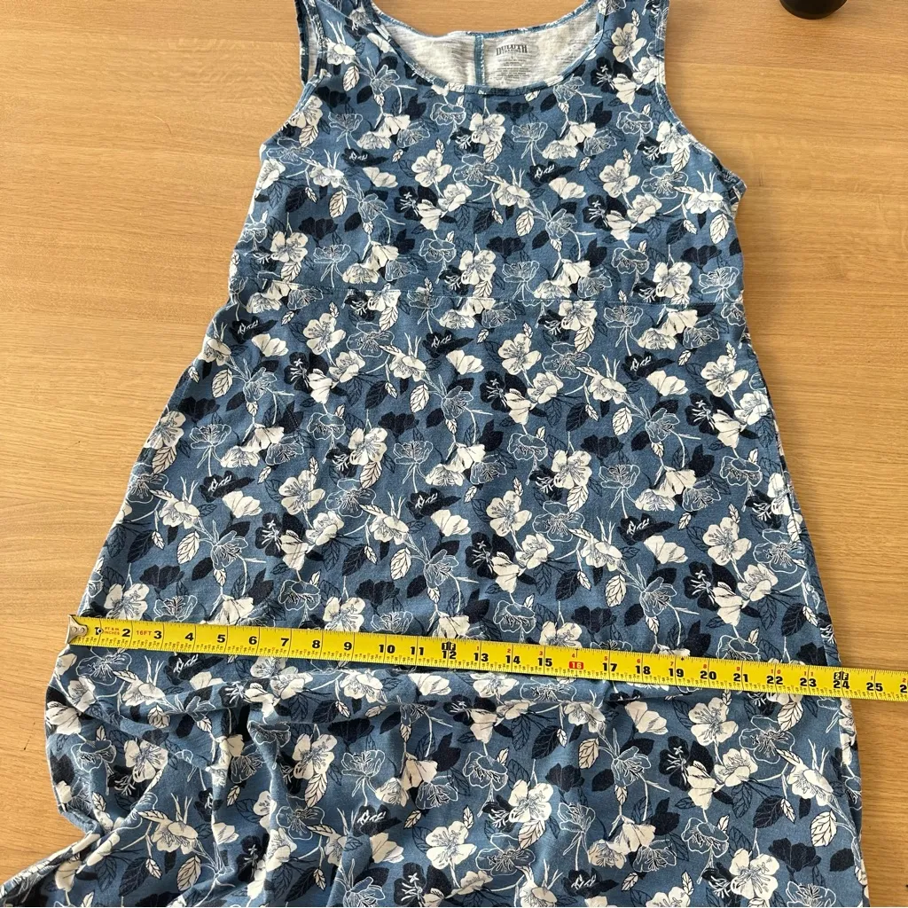 Duluth Trading Co. To 'n' Flow Floral Stretchy Knit Maxi Dress Blue Sz L Size L - Image 11