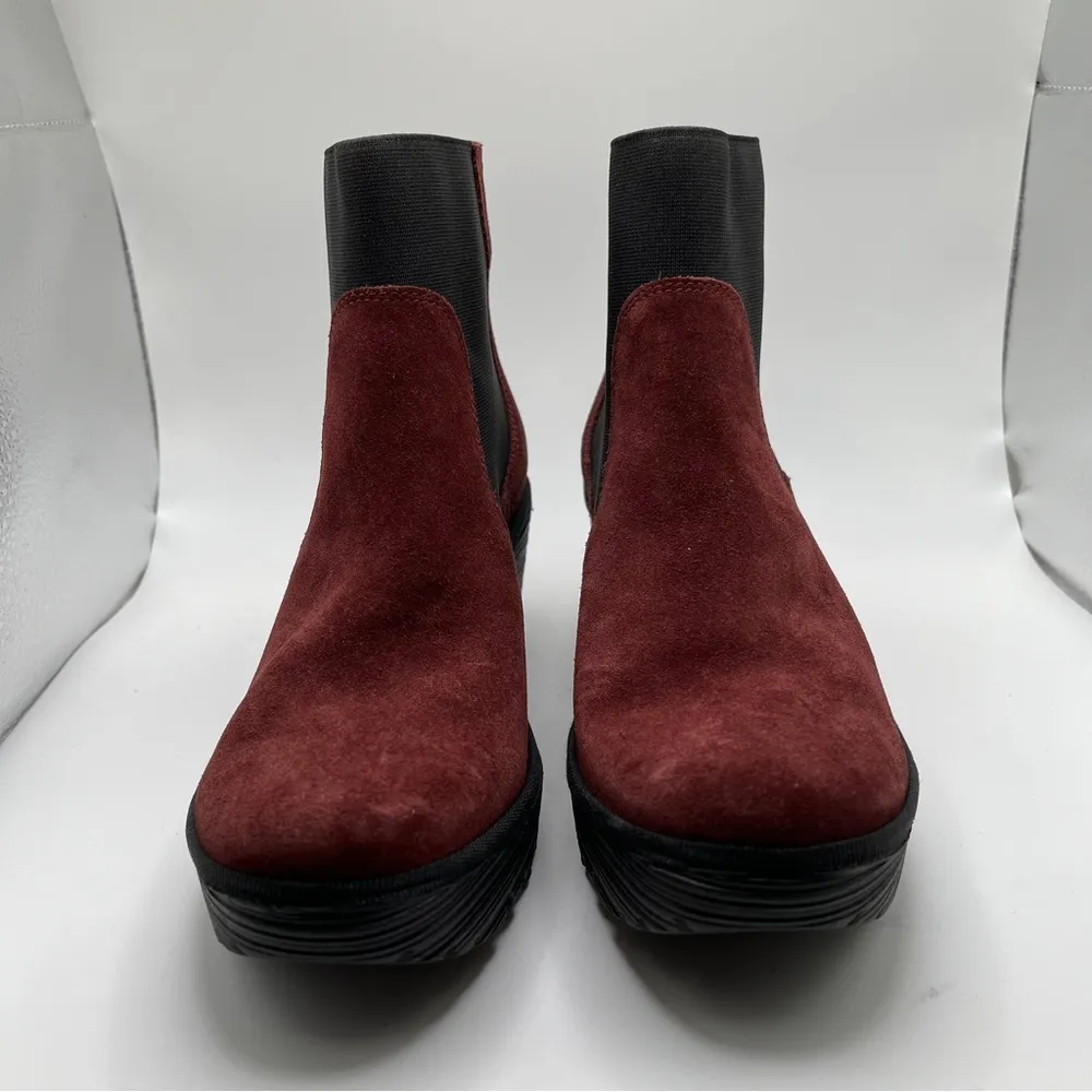 NWOB Fly London Women's YADE398FLY Chelsea Boot color wine size 37 US 6.5-7 1971 - Image 6