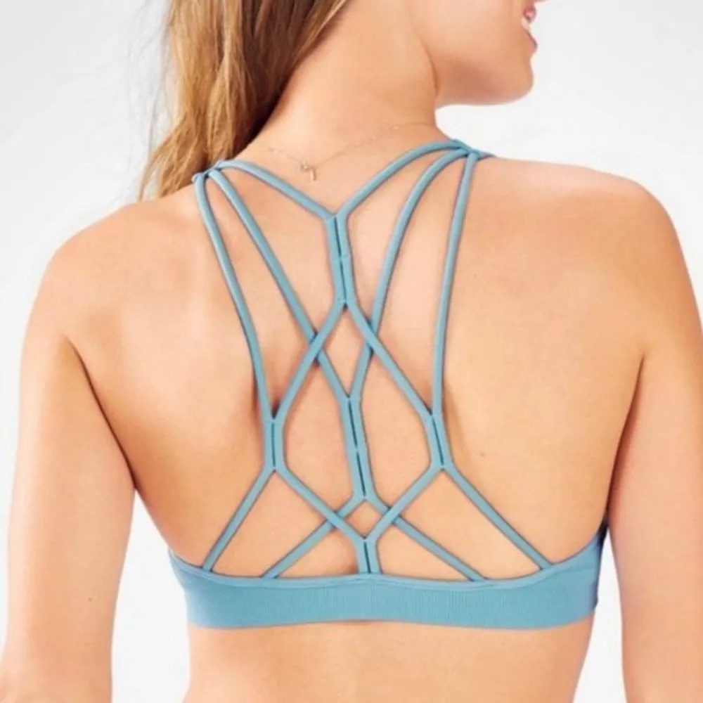 Fabletics Cornflower Blue Connar Seamless Sports Bra - Image 2