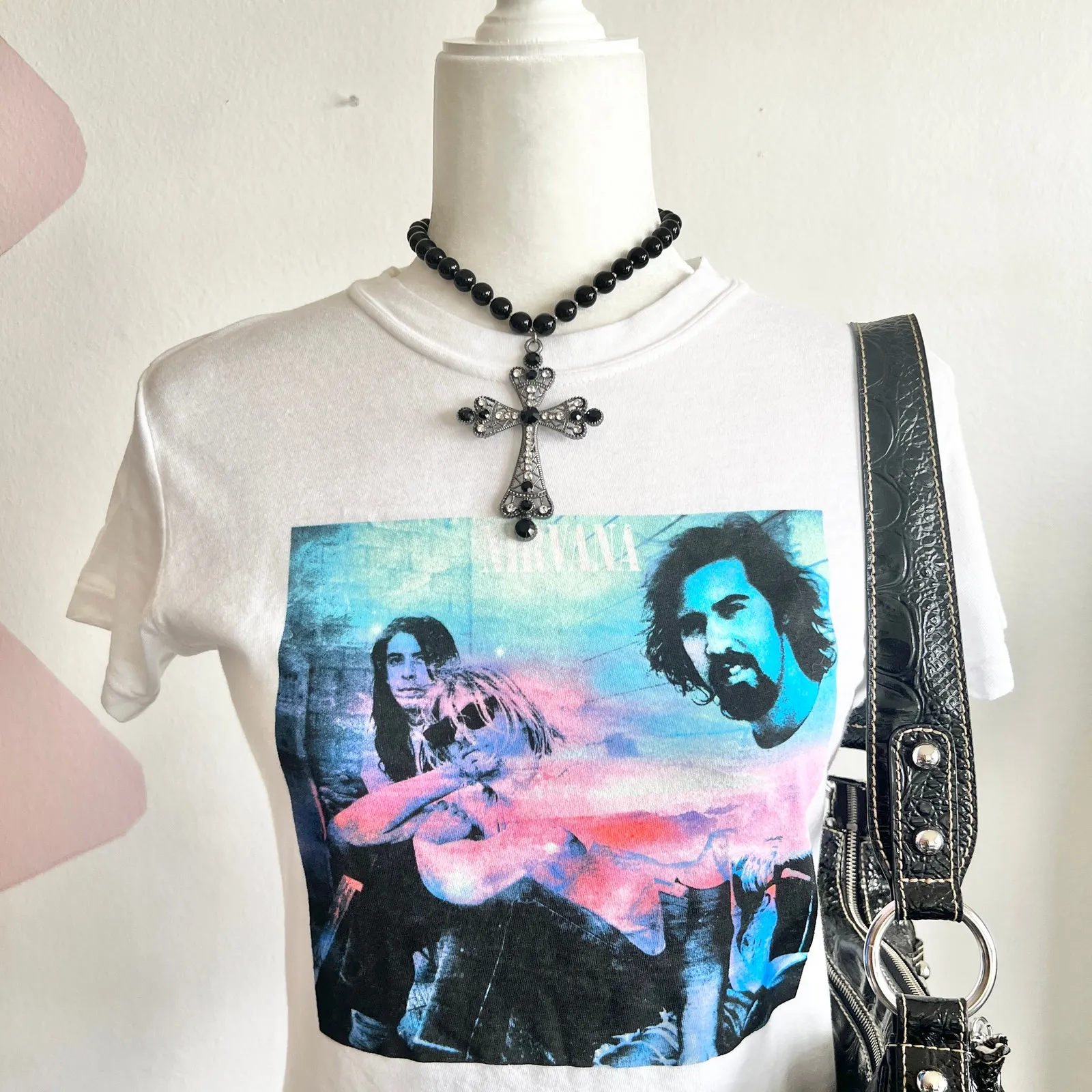 Nirvana Graphic T-Shirt Women's Grunge 90s Alternative Indie‎ Sleaze Medium - Image 2