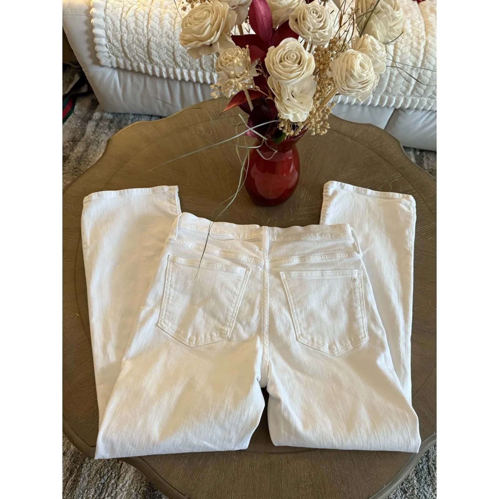Madewell kick out full length jeans Size 28 White - Image 7