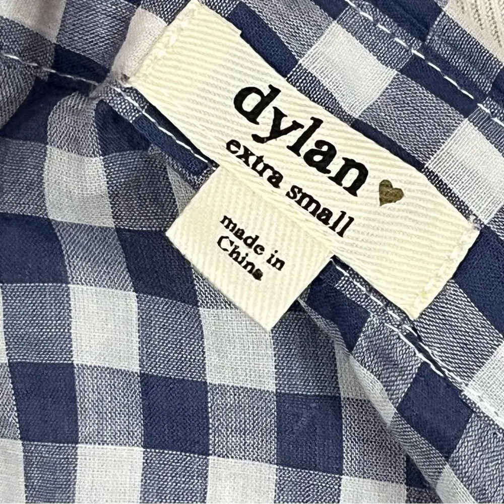 Dylan Gia Ruffles Blue and White Gingham Plaid XS - Image 6