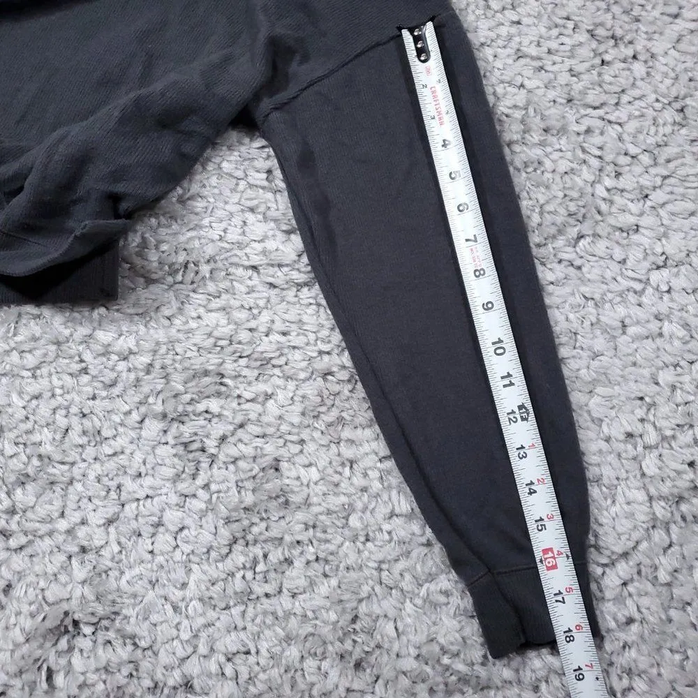Abercrombie Gray Soft A&F Cozy Hoodie Sweatshirt Relaxed Women's Size XS Ribbed - Image 9