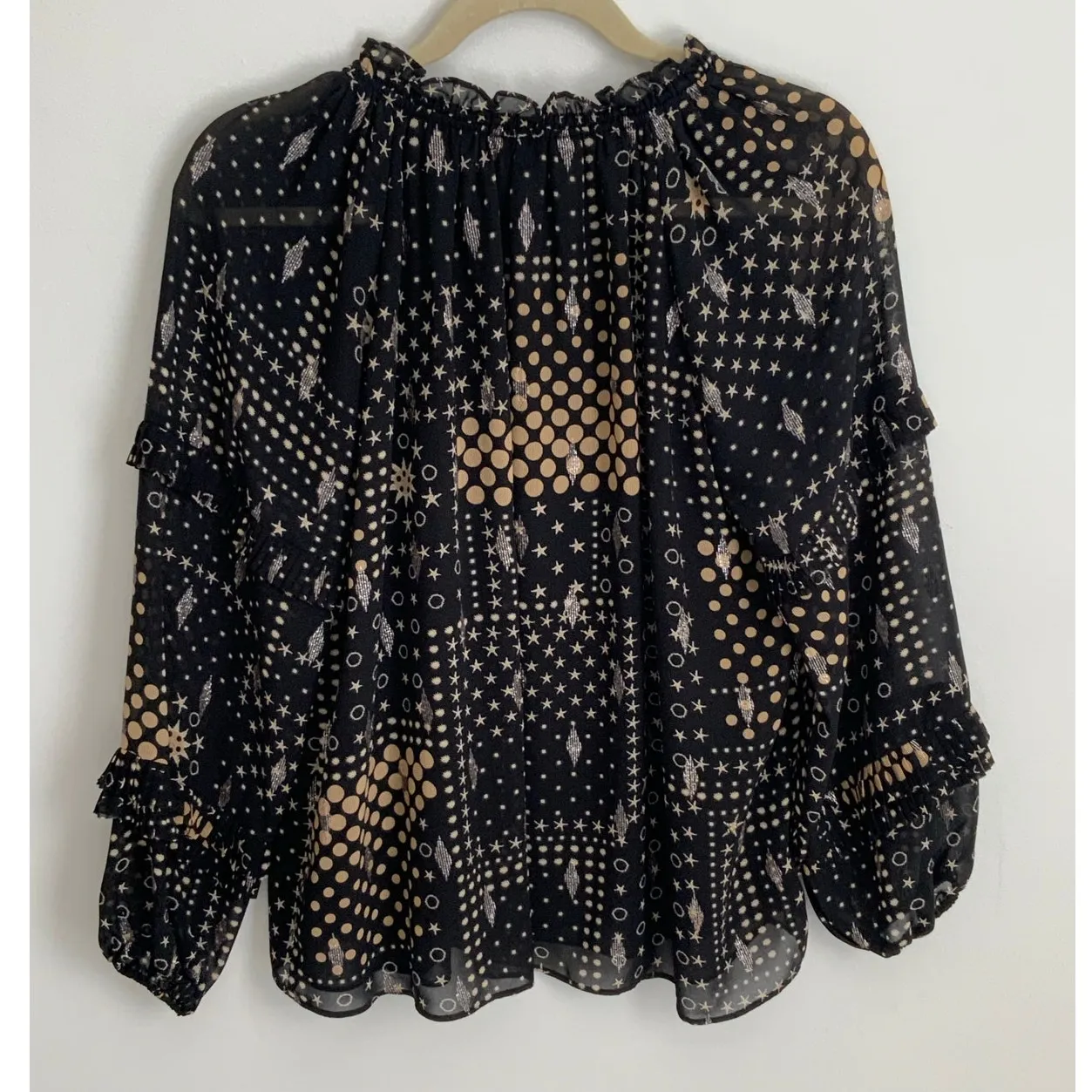 Current Air Black and tan blouse size xs - Image 4