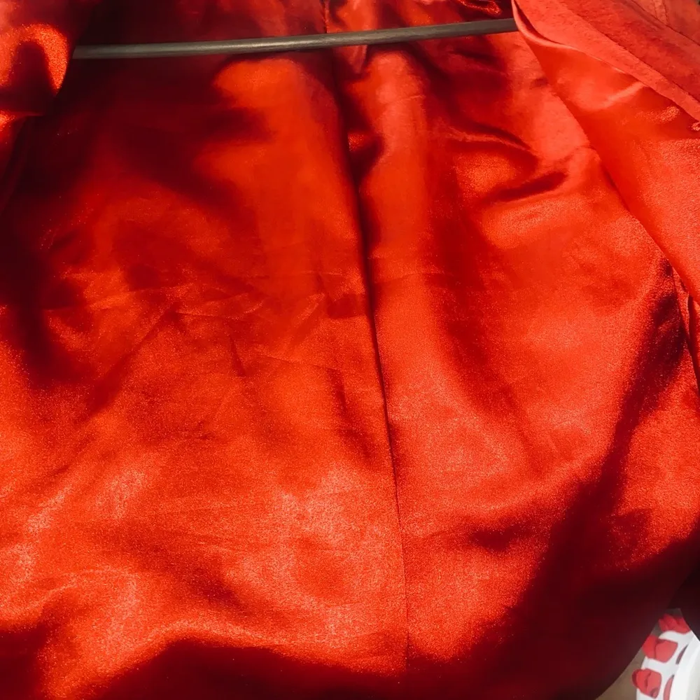 Chico's Red Suede Blazer with Cropped Fit - Image 2