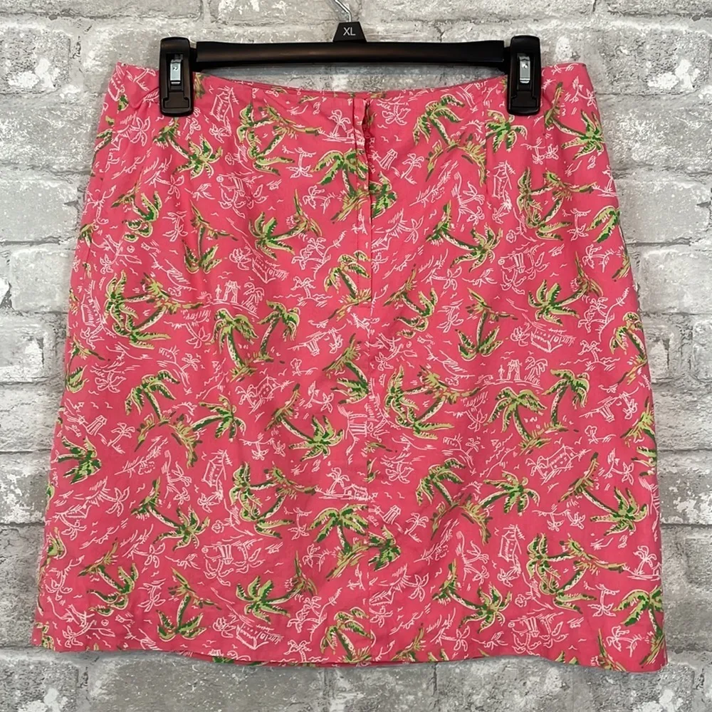 Lilly Pulitzer Palm Tree Tiki Print Skirt - Image 4