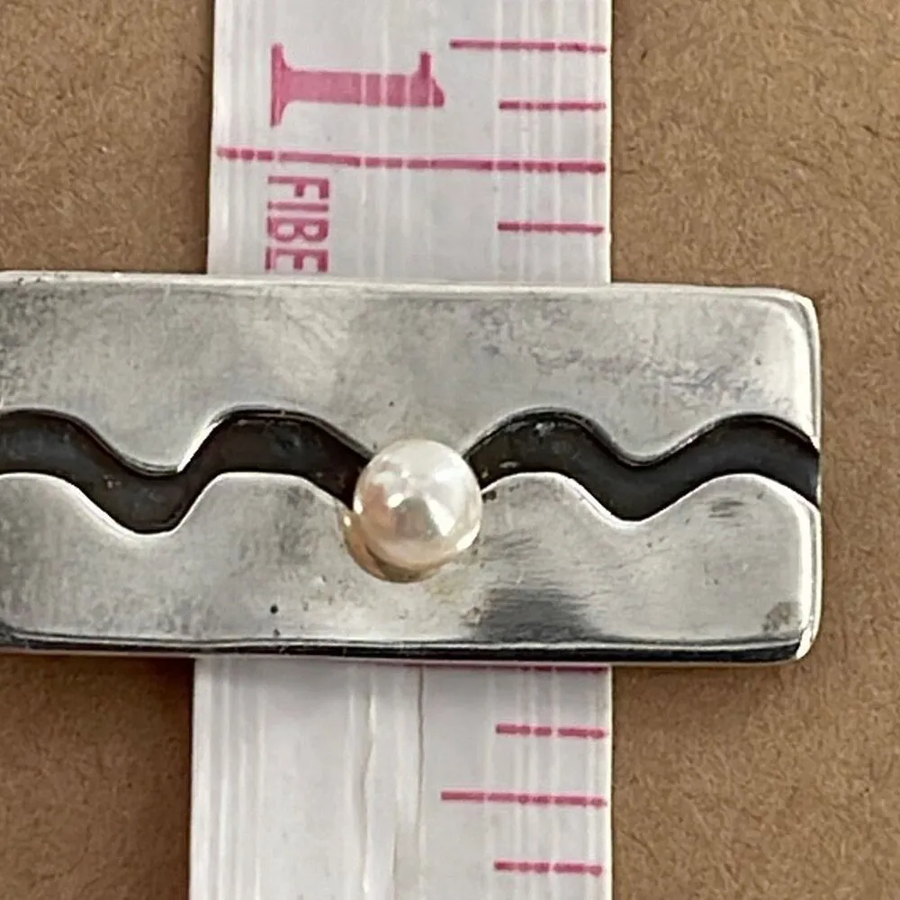 1987 sterling silver and pearl E.J.Walters brooch. - Image 3