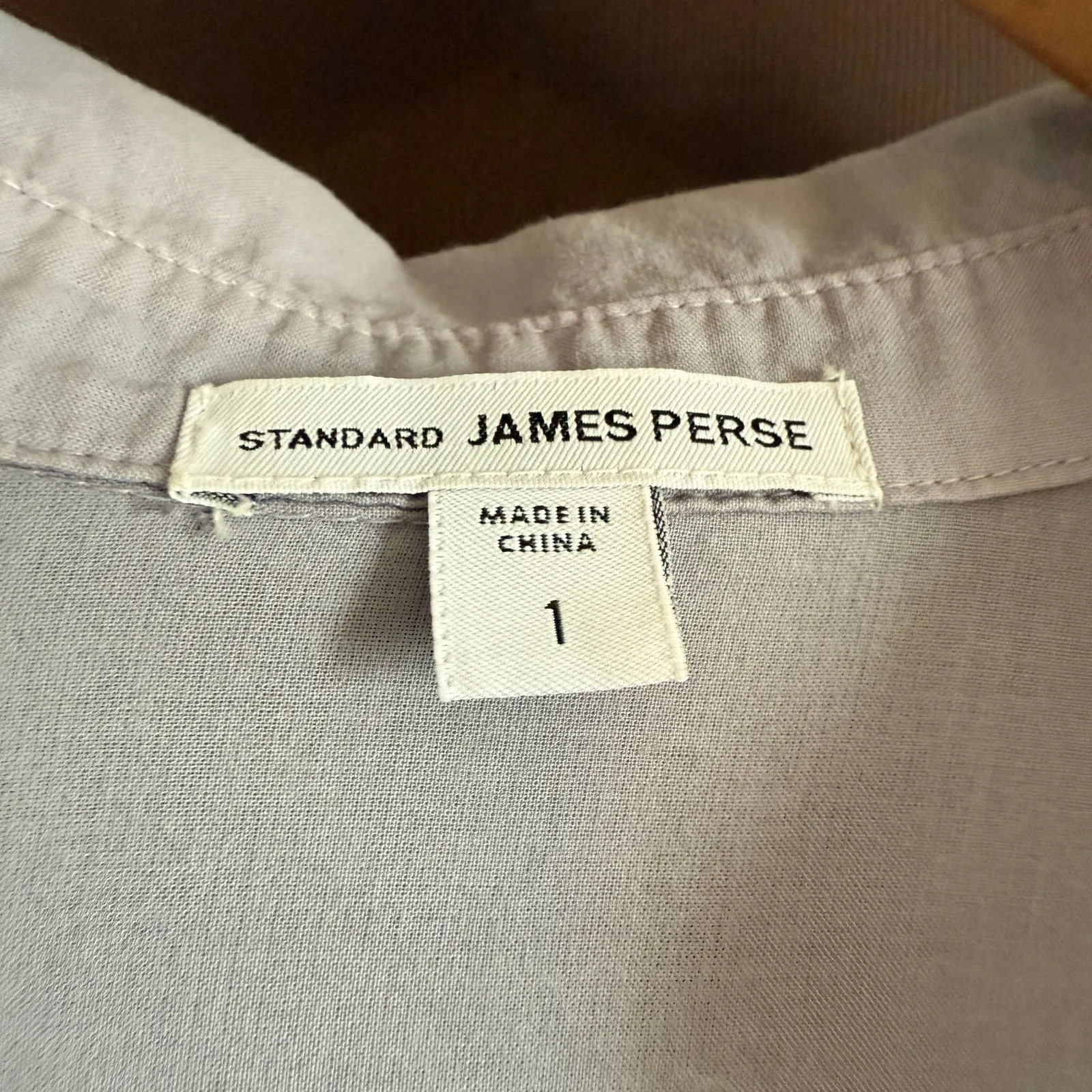 Standard JAMES PERSE | Gray Cotton Button down Roll Cuff Shirt | Size 1 / Small - Image 4