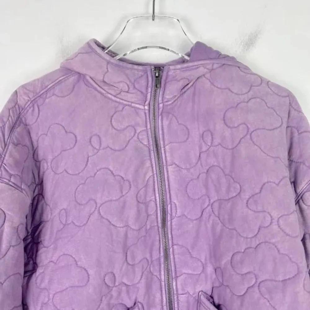 NWT Wild Fable Hooded Quilted Jacket Light Purple Full Zip Size Small S NEW - Image 3