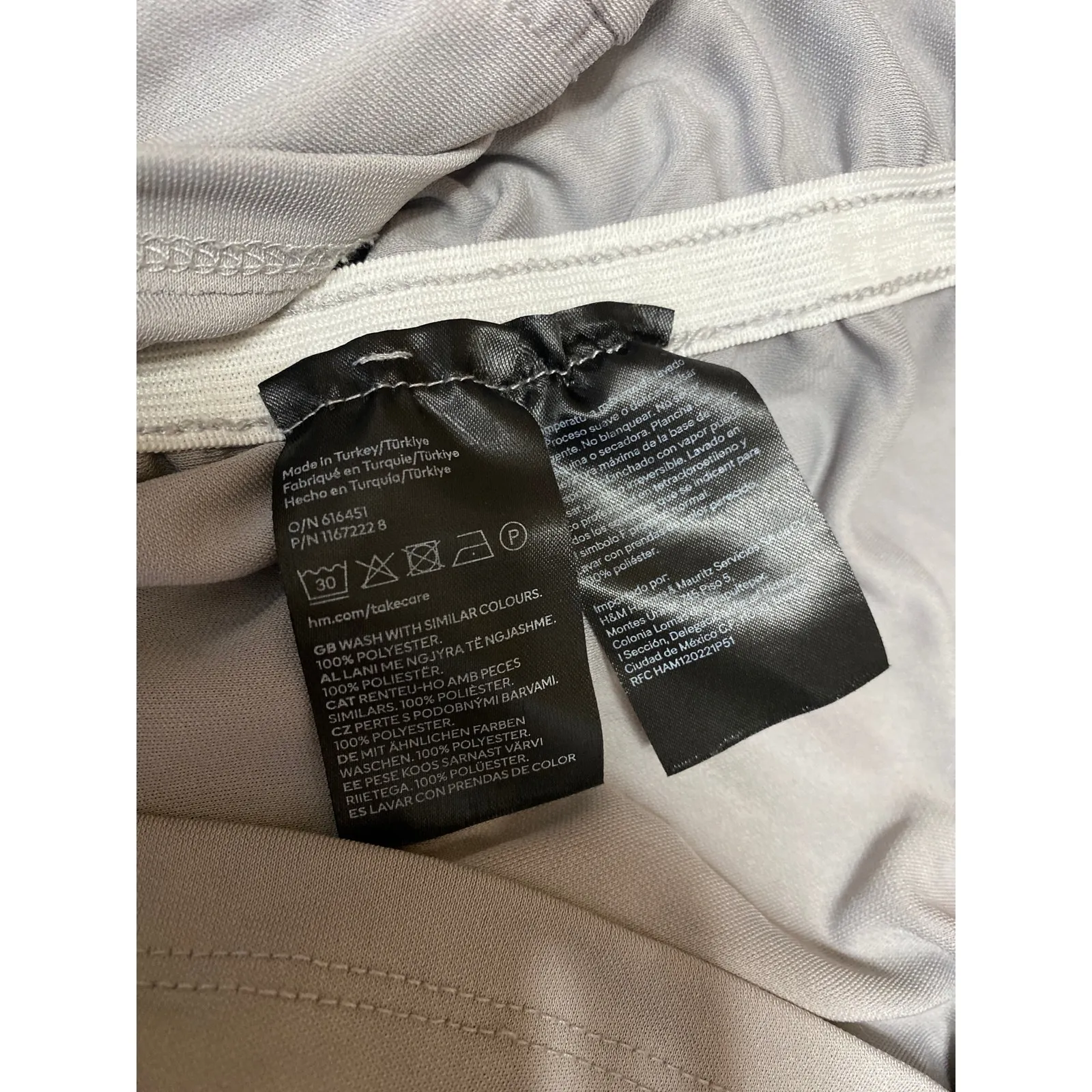 H&M Women's Gray Ruched Sleeveless Mock Neck Tank Mini Bodycon Dress Size XS - Image 6