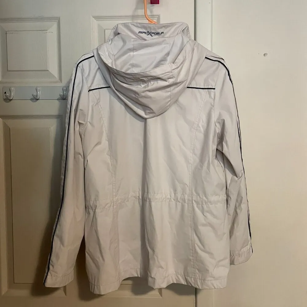 Womens ZeroXposur Lined Hooded Lightweight Ski Jacket Coat White Size Large - Image 2