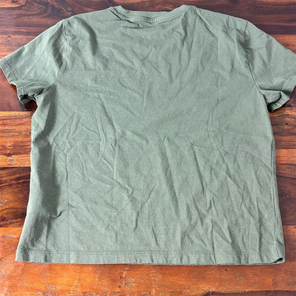 Everlane Women's Short Sleeve Crew Neck T-Shirt Green Size S - Image 3