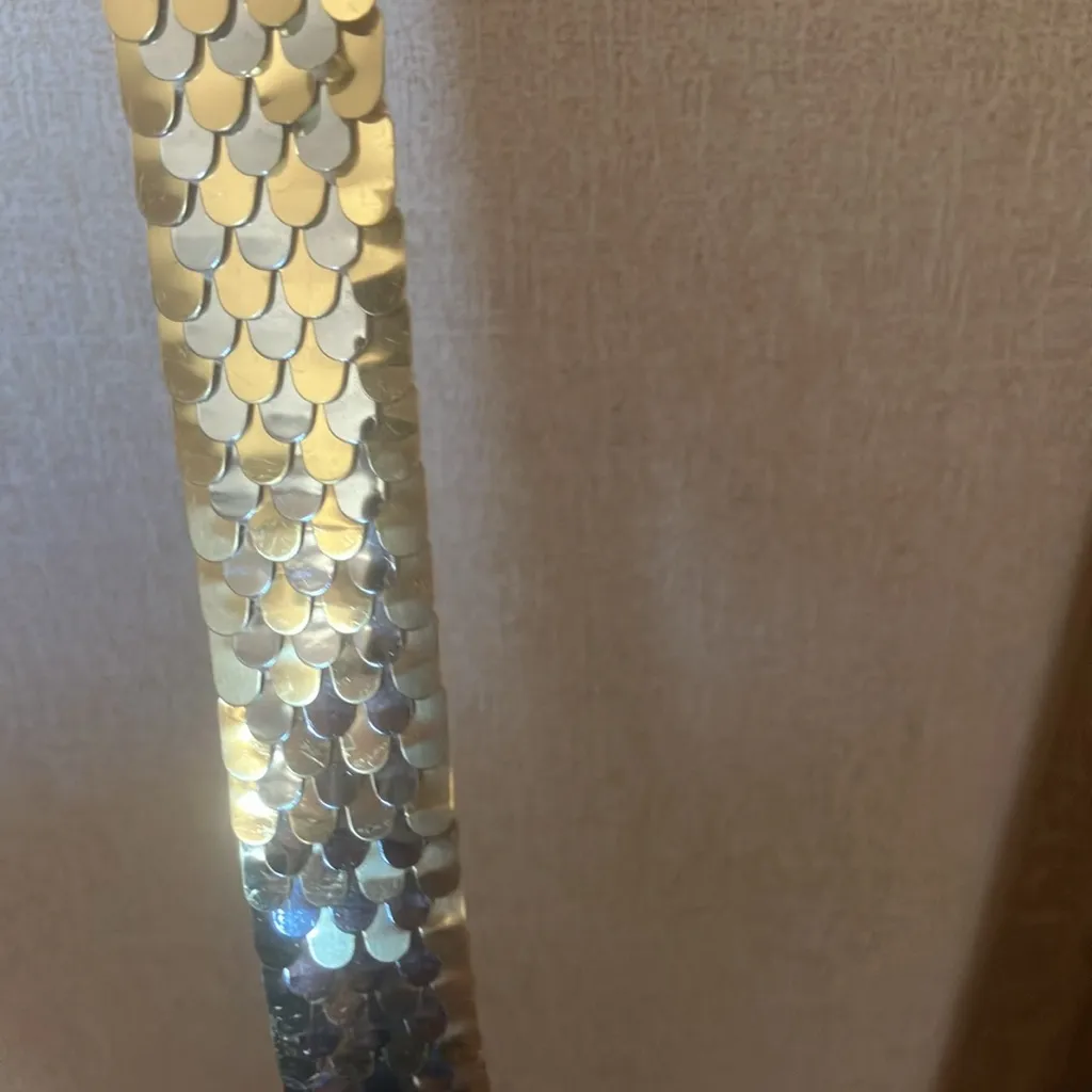 FINAL MARKDOWN Stylish fish scale Belt Silver - Image 5