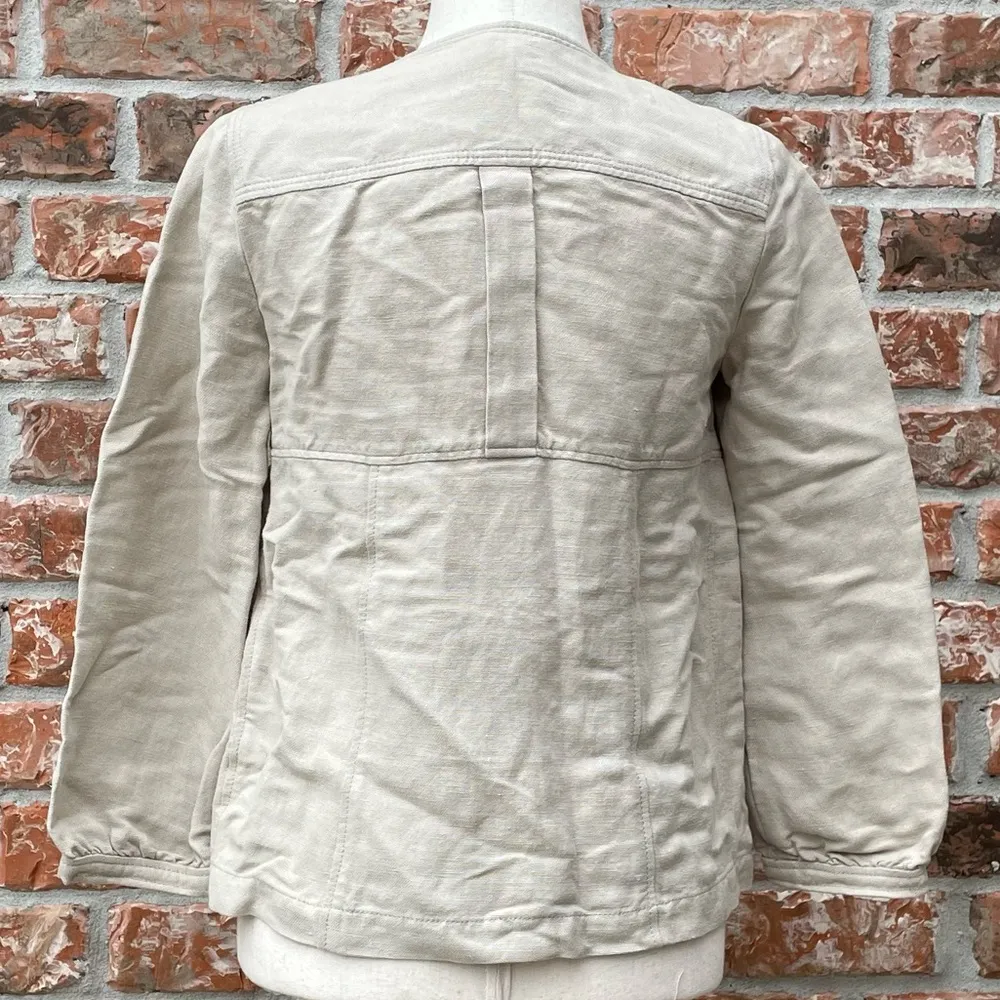 Off-white fall linen-blend jacket / 0 / Excellent condition - Image 6