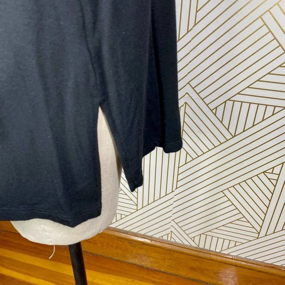 LNA Black Modal Long Sleeve Jersey Scoop‎ Neck T-Shirt Size US XS - Image 6