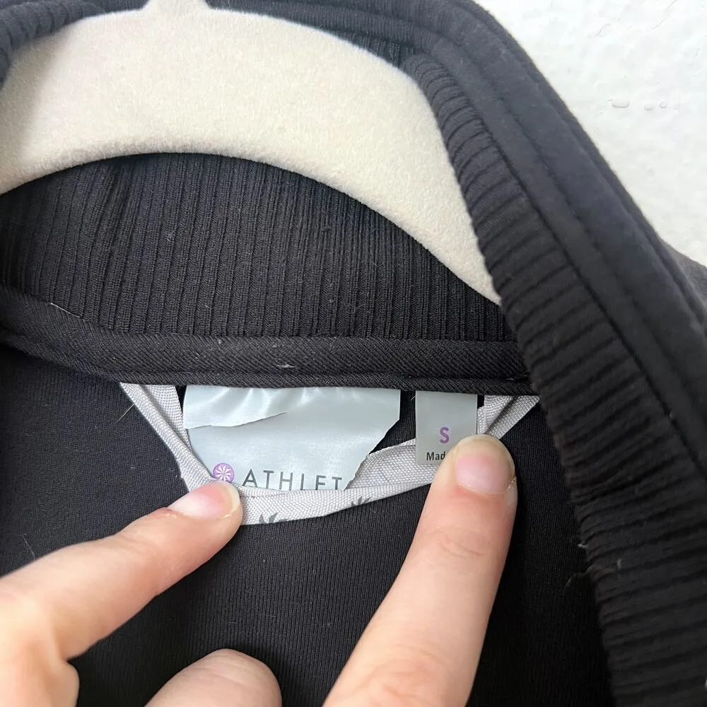 [Athleta] Black Long Sleeve Thumbholes Workout Zip Up Active Jacket Size Small S - Image 10