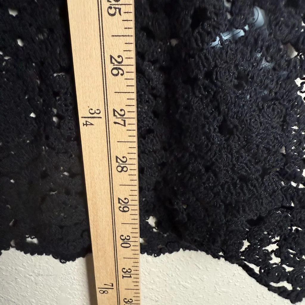 H&M Women‎ Size 8 Black Knit Swimsuit Cover Up See through Skirt - Image 2