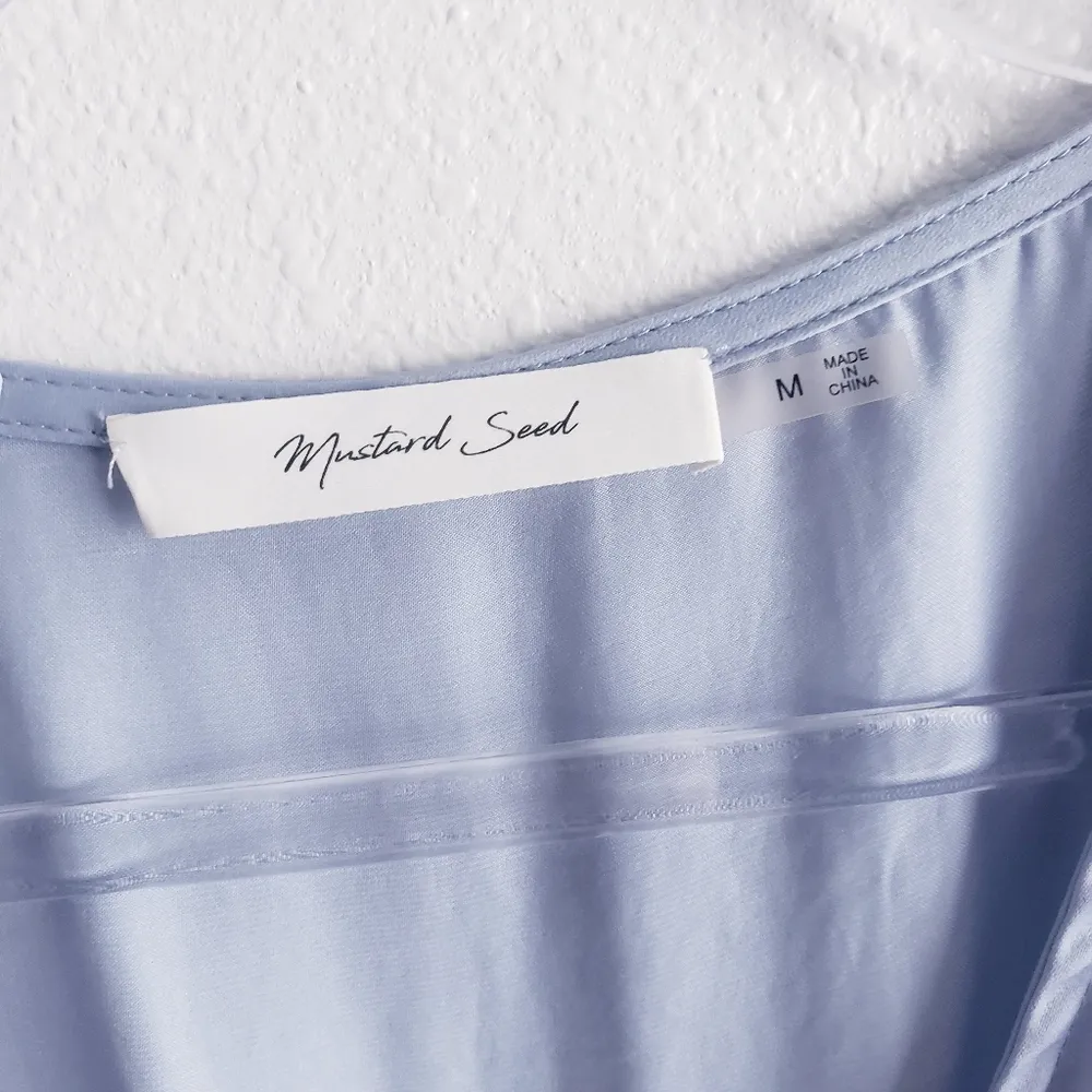 Mustard Seed Blue Midi Wrap Dress - Image 7