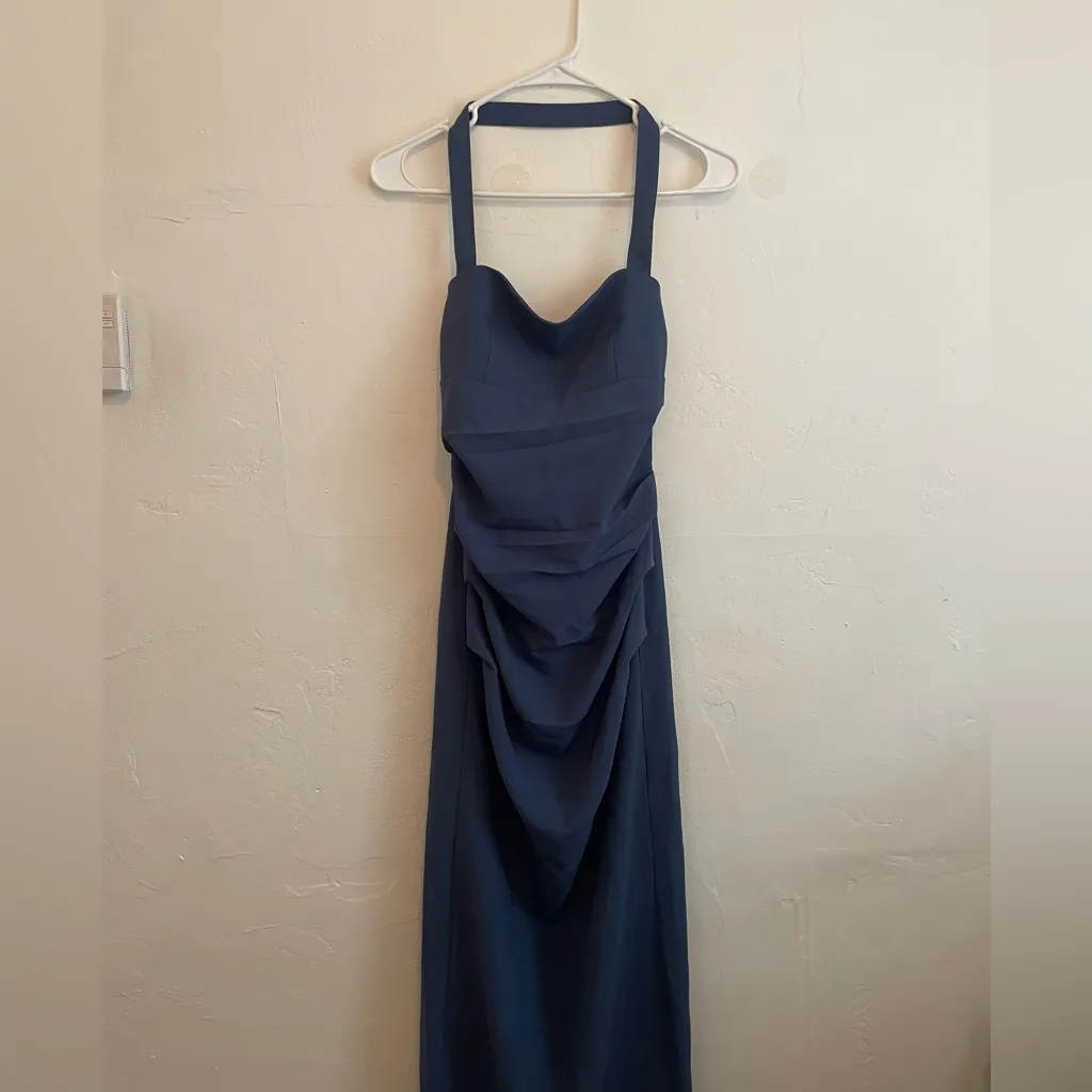 Lioness Strapless Blue Halter Maxi Dress - Image 5