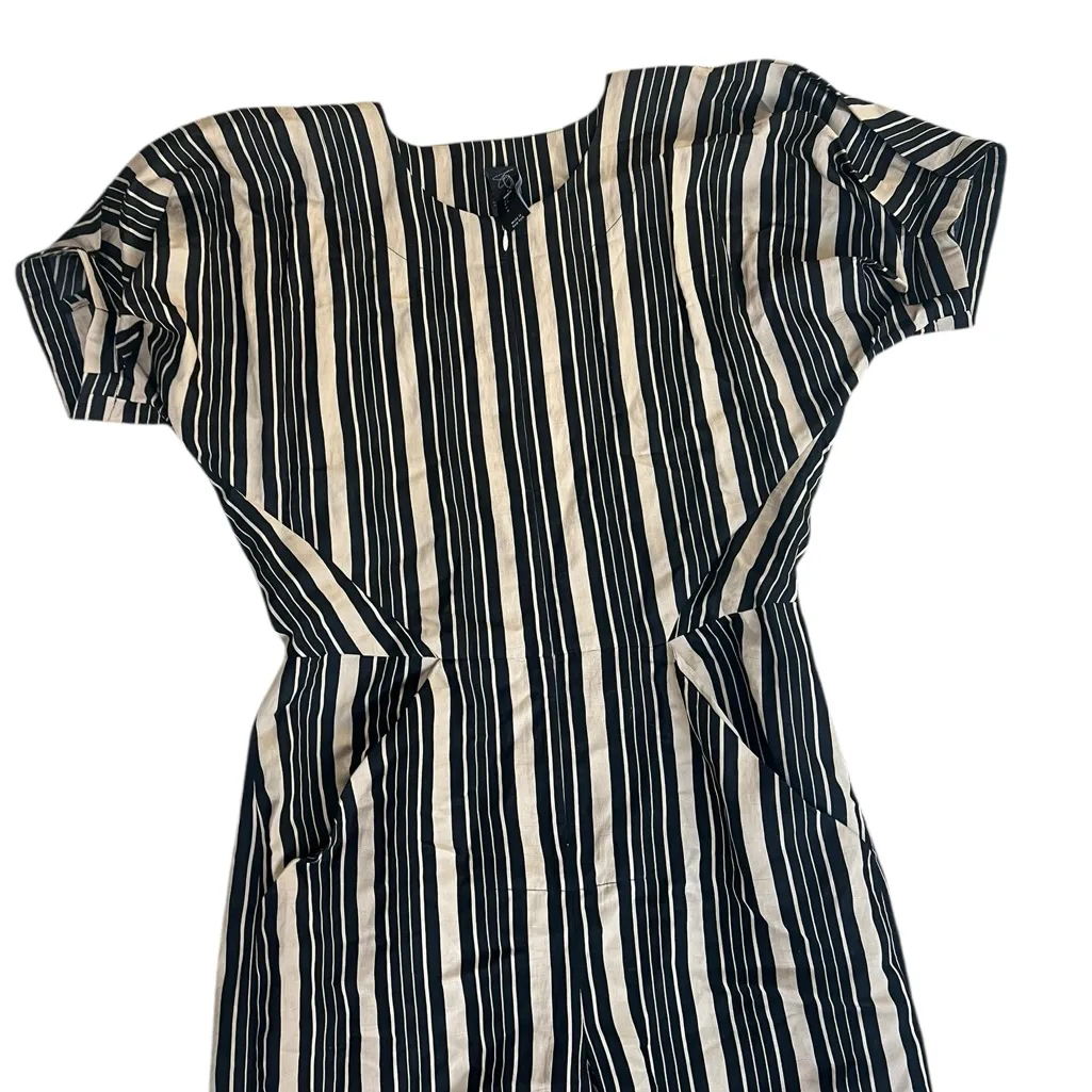 Zero‎ by Maria Cornejo Stripe jumpsuit size 6 Black - Image 9