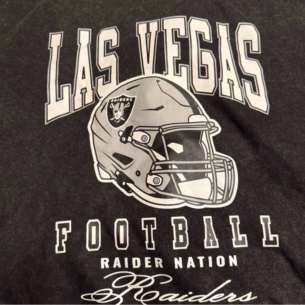 NFL Las Vegas Raiders Black Women's Crew Neck Oversized Sweatshirt Size XL - Image 2