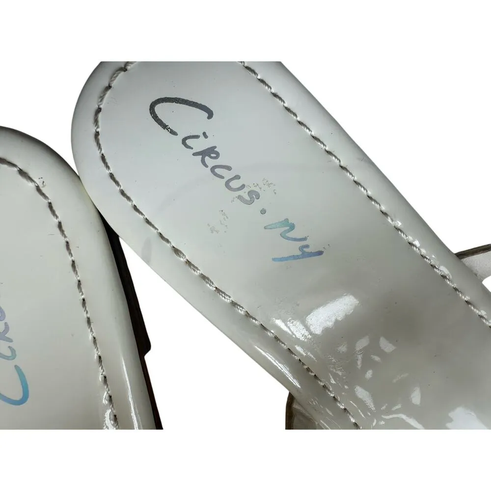 Circus By Sam Edelman Canyon White Vegan Leather Medallion Flat Sandals Size 9.5 - Image 8