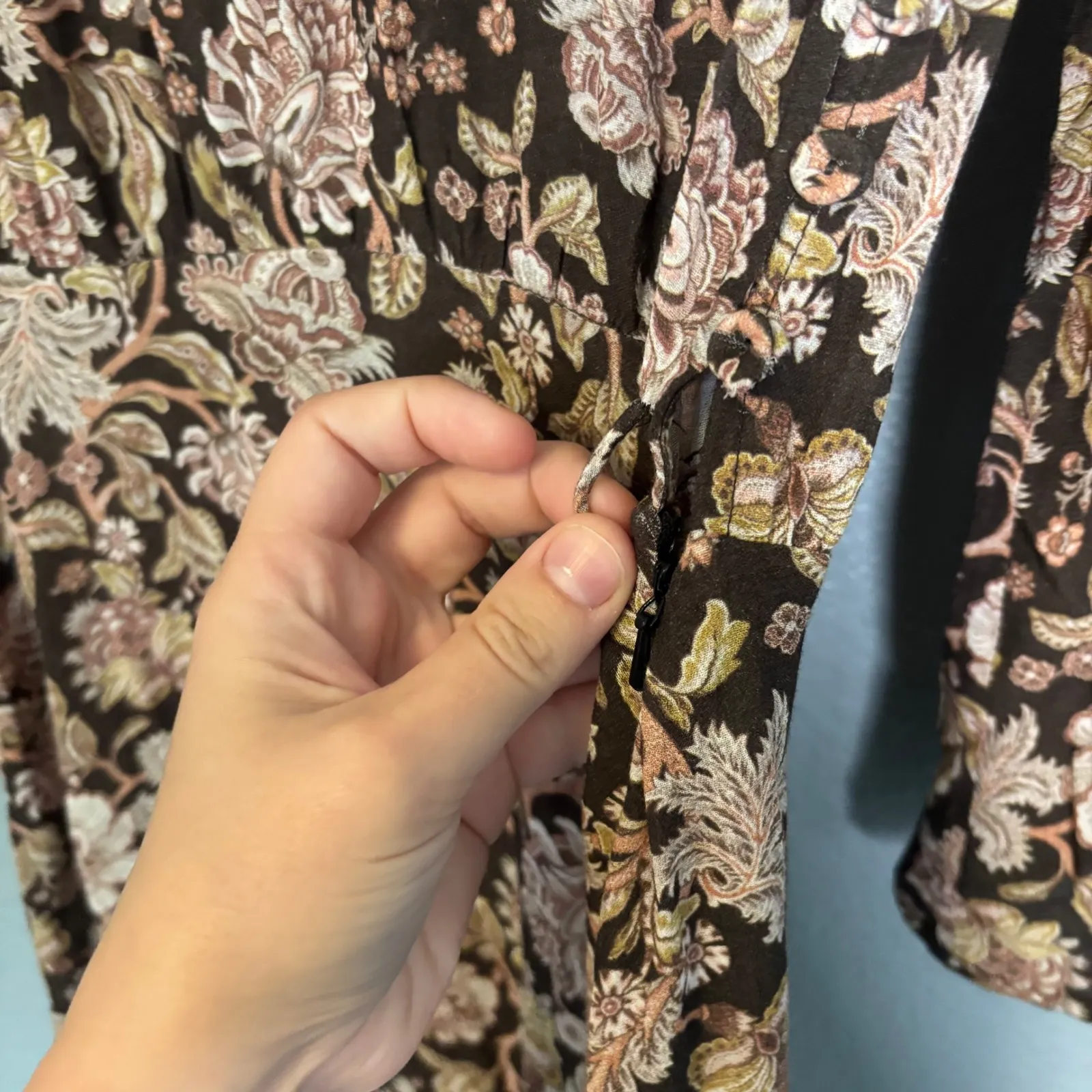 Zimmermann Bowerbird Flared A Line Mini Dress Brown‎ Floral - Image 11