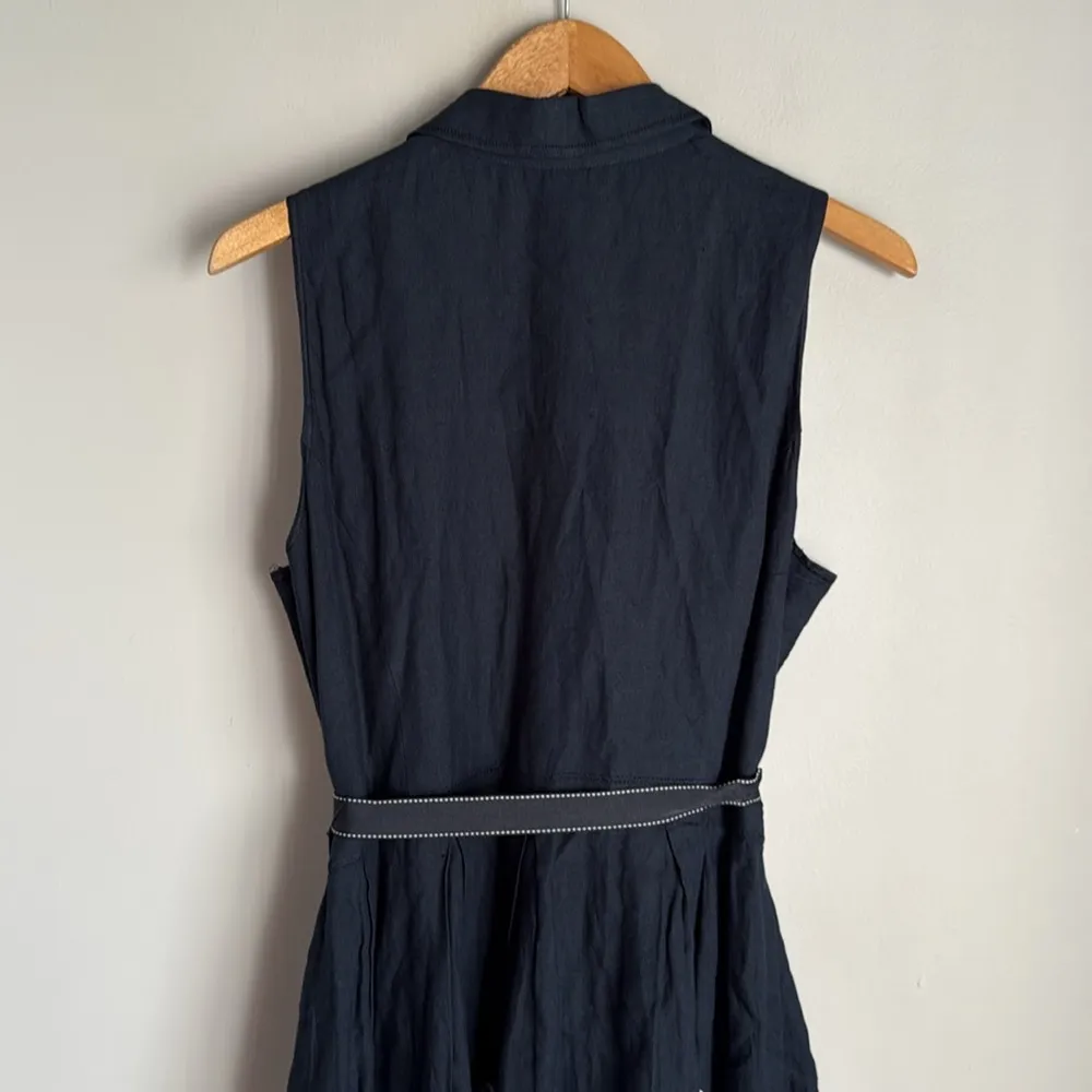 Oscar an Oscar De La Renta  Linen Embroidered Dress size 14 - Image 8