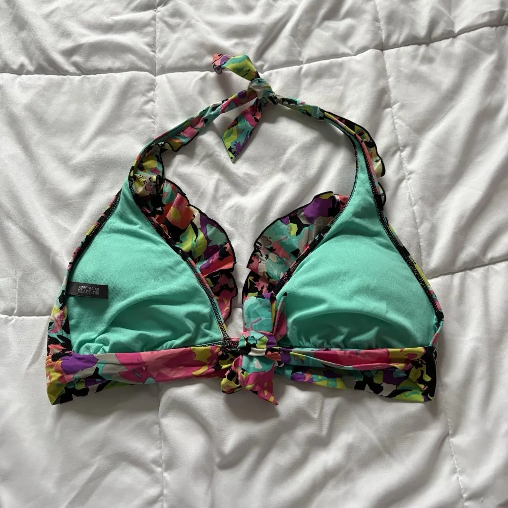 Kenneth Cole Reaction Womens Bikini Set Swimsuit Top Bottom Floral Summer Beach - Image 11