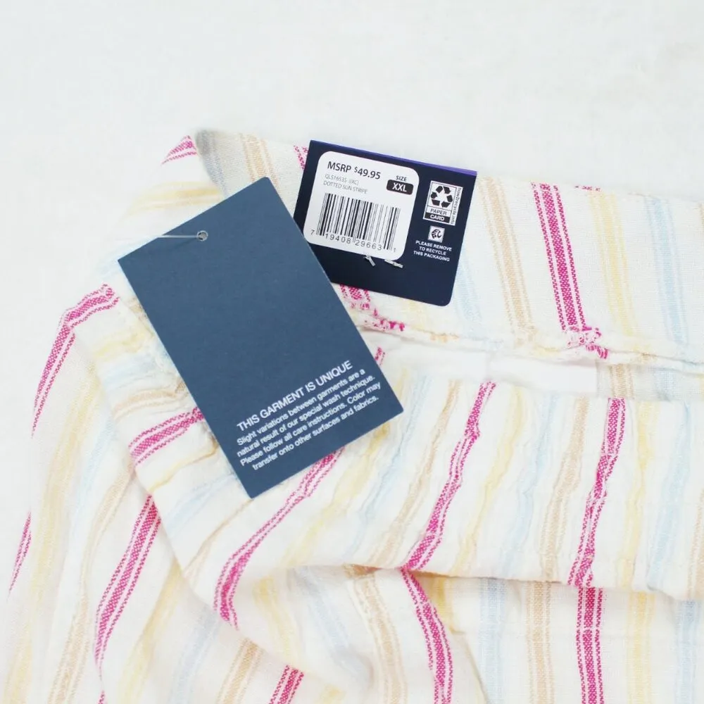 NWT GAP multi colored striped linen shorts XXL summer vacation - Image 7