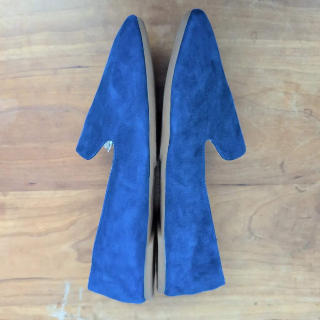 Enzo Angiolini Blue Suede Flats Size 8M - Image 3