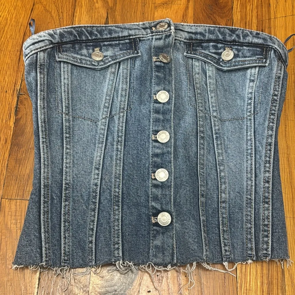 Denim bustier top - Image 2