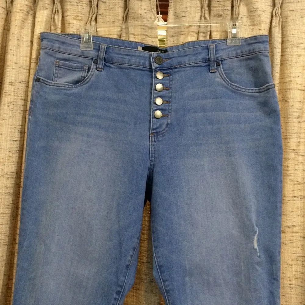 Reese Ankle Straight Leg Jean With Exposed Buttons - Image 2