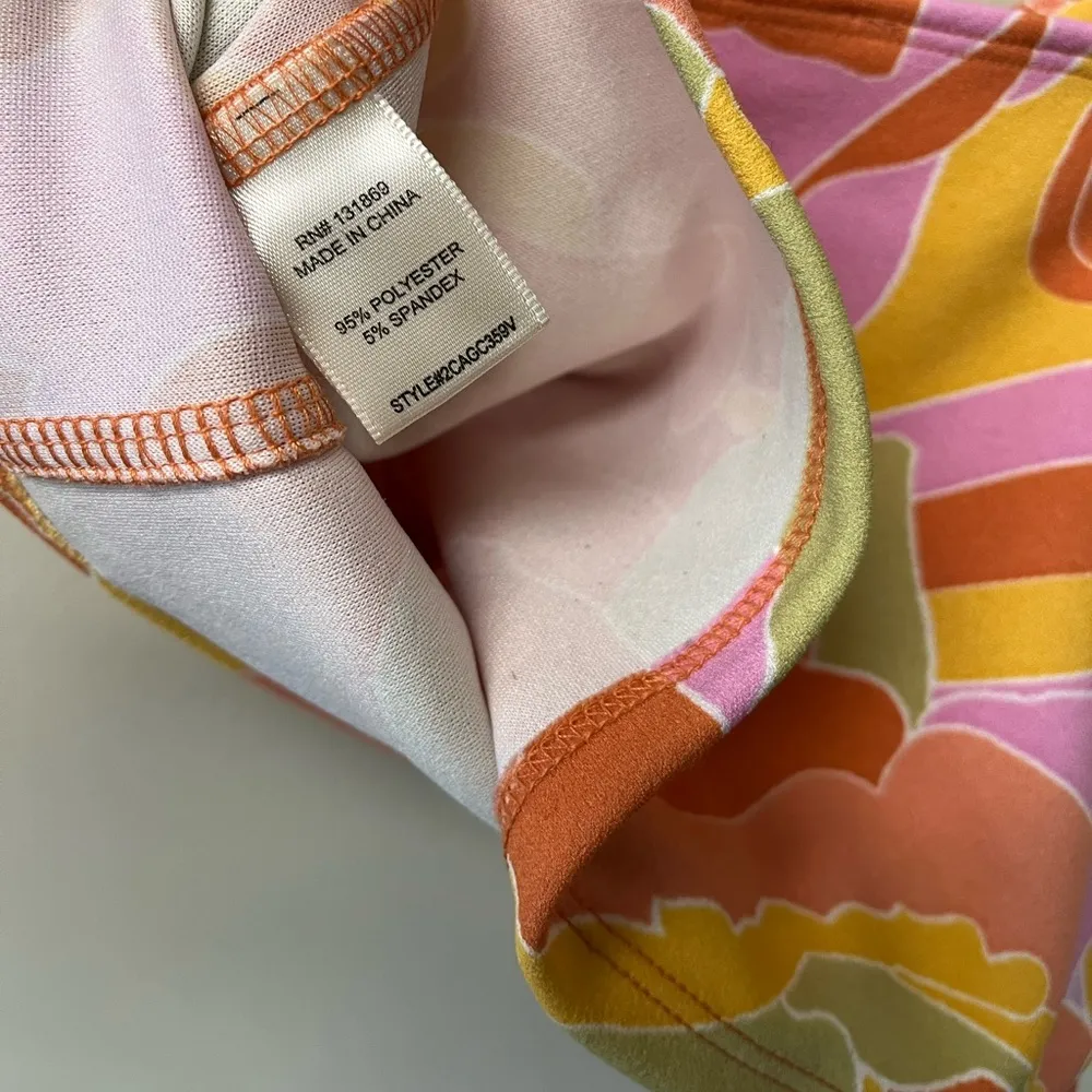 Floral mini corset bralette top Pink Size L - Image 4