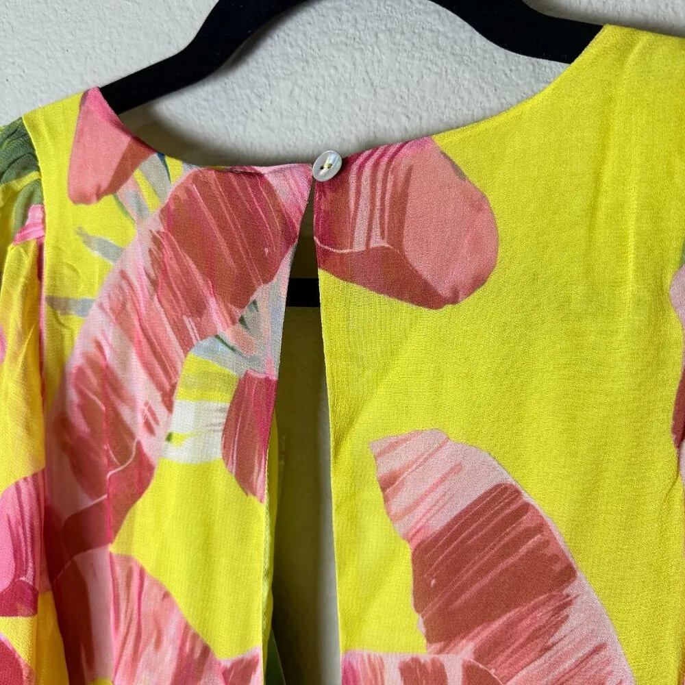 New NWT FARM RIO Sweet Jungle Lime Kaftan Dress Size Large - Image 10