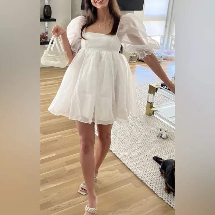 Selkie The Ivory Puff Dress XS White - Image 3