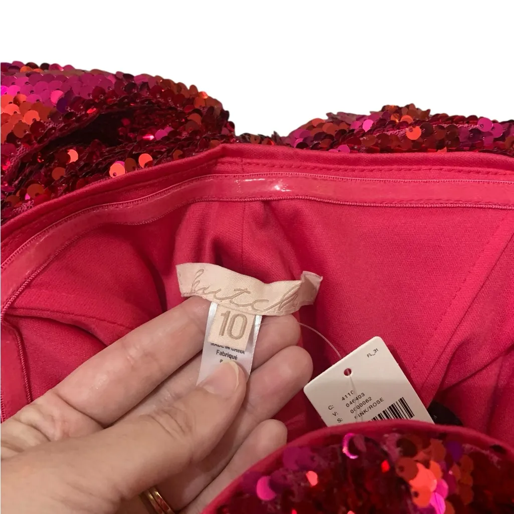 Anthropologie Hutch Sequin Tube Top with Bow Back size 10 NWT - Image 8