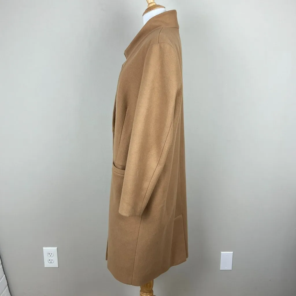 Old Navy Coat Womens XL Tan Soft Brushed Overcoat Classic Trench‎ Winter Neutral - Image 6