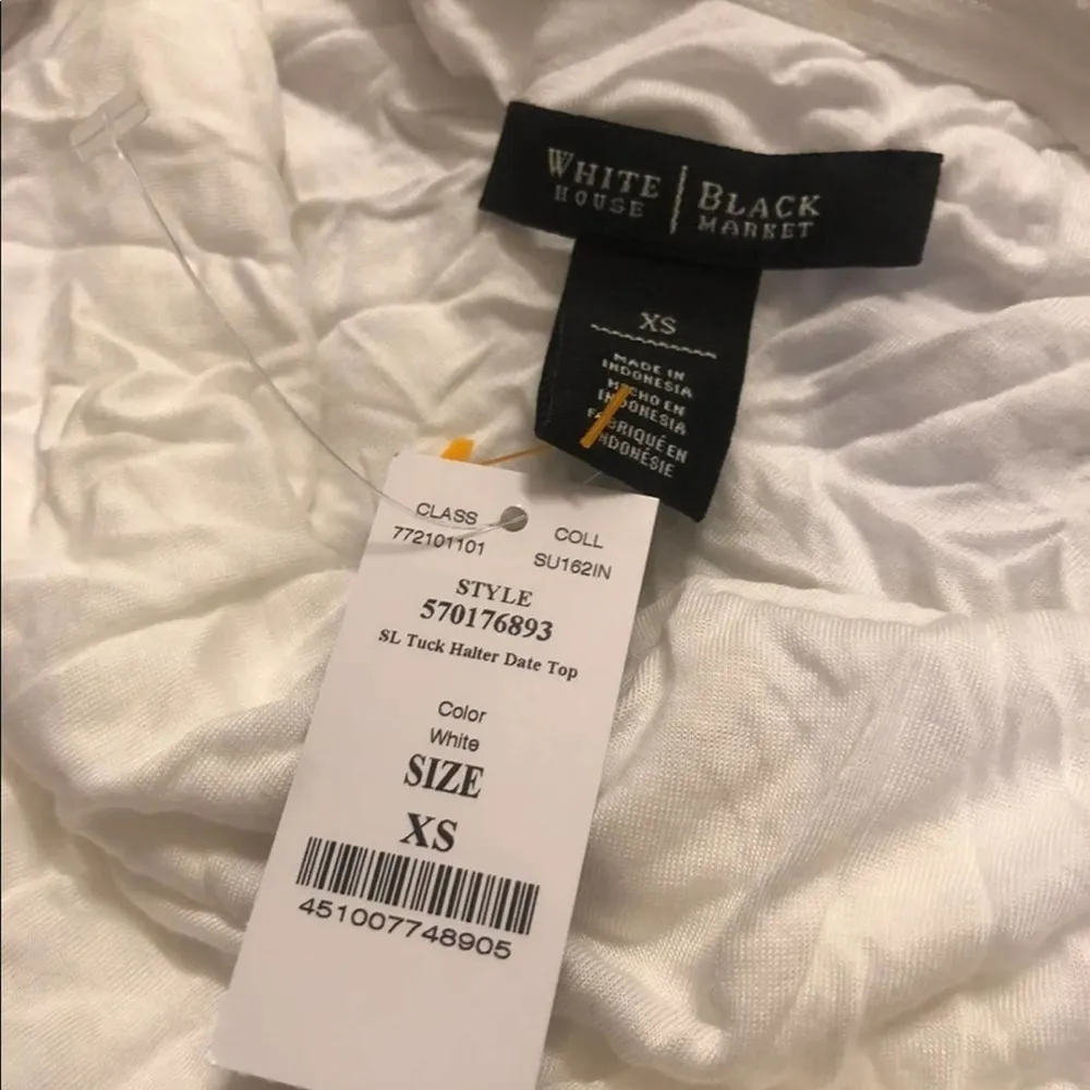 WHBM Asymmetric Tuck Halter Top - Image 3