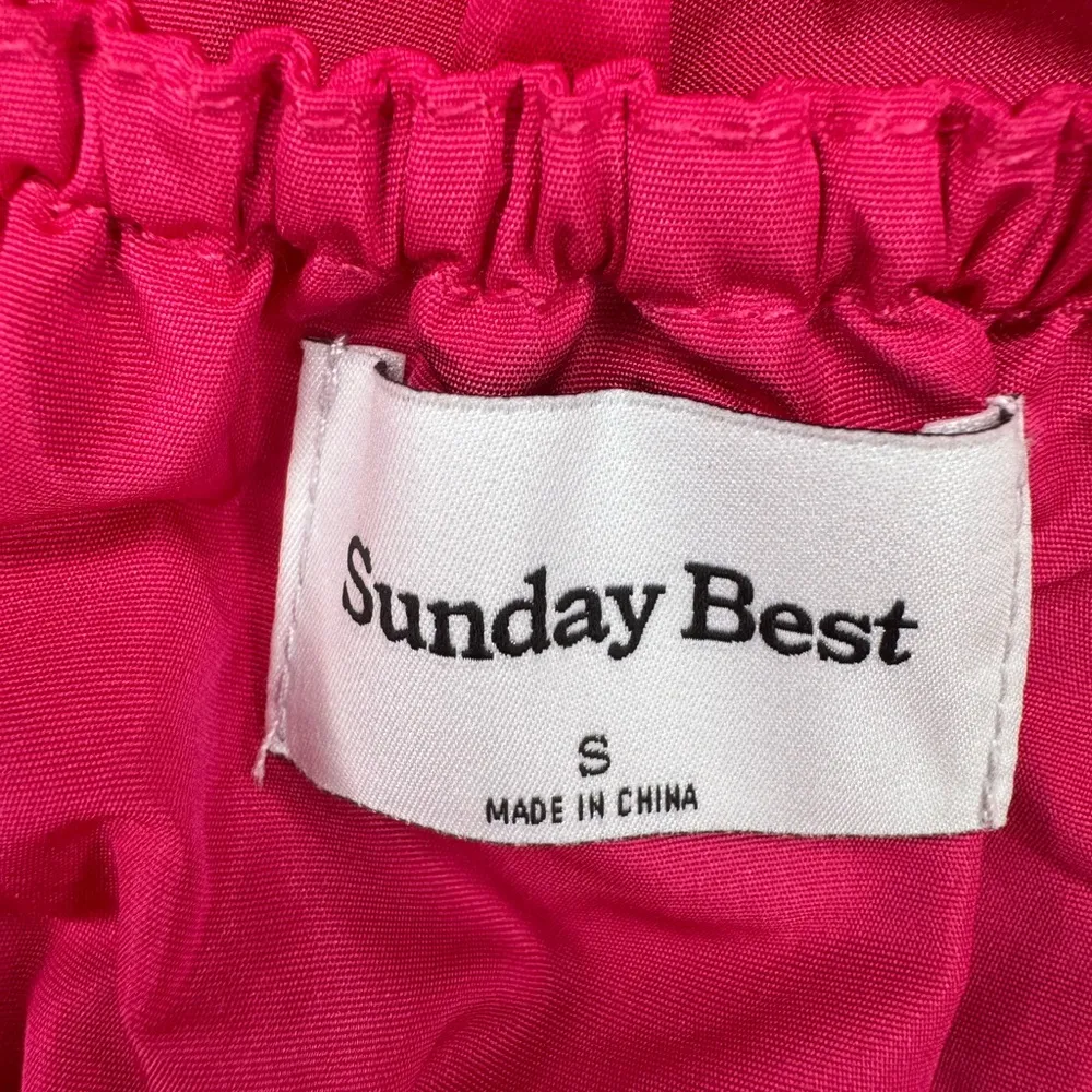 Sunday Best Martine Poplin Dress Womens Small Pink Fit & Flare #329 - Image 10