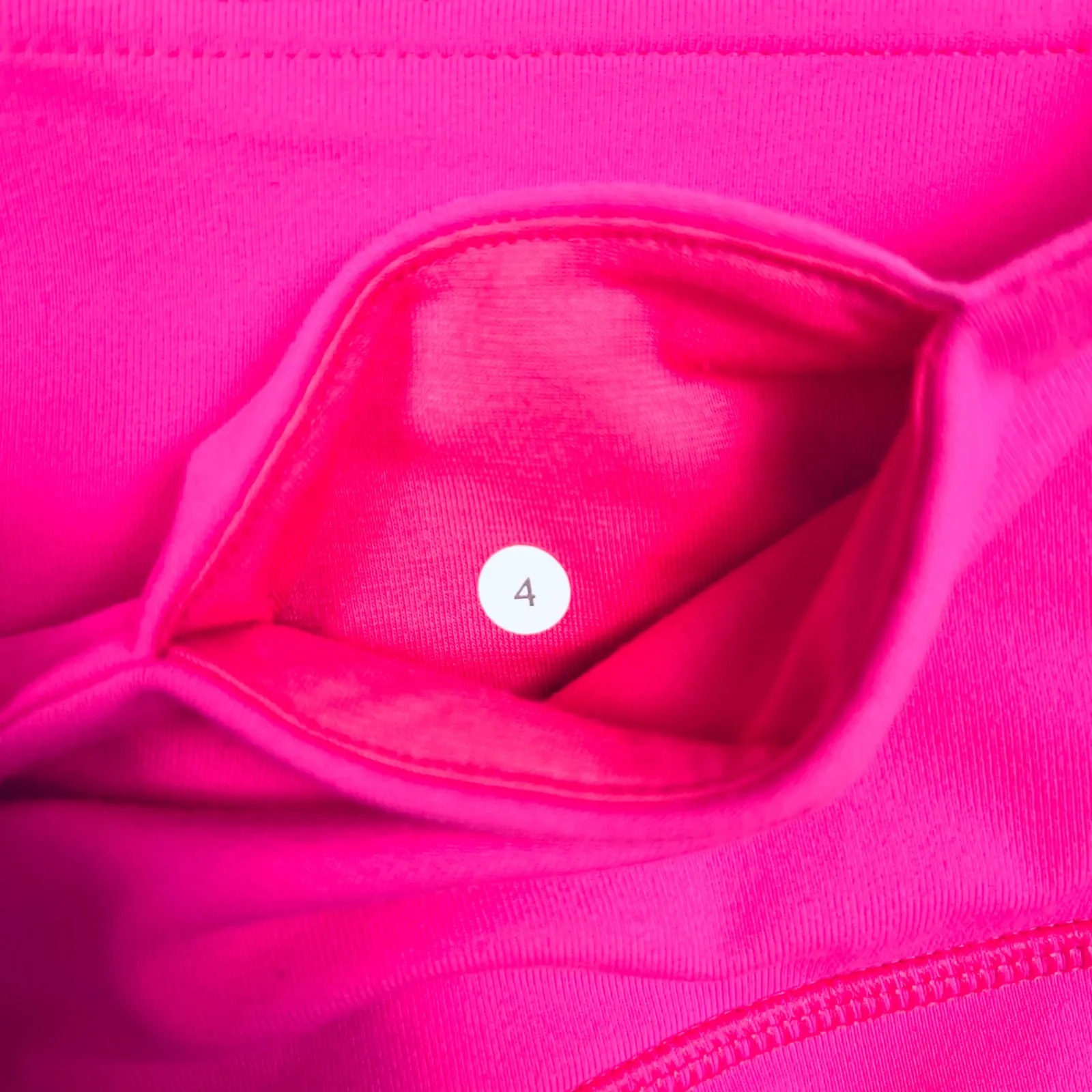 Lululemon Athletica Hot Pink Crop Leggings Ruched Sz 4 Activewear‎ - Image 7