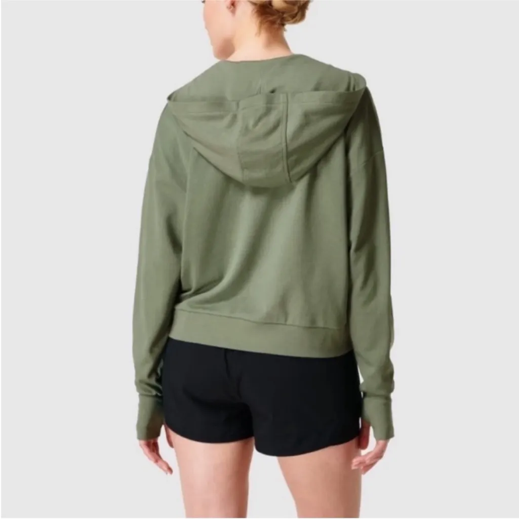Sweaty Betty Green Hooded Pullover Sweatshirt | Size M - Image 5