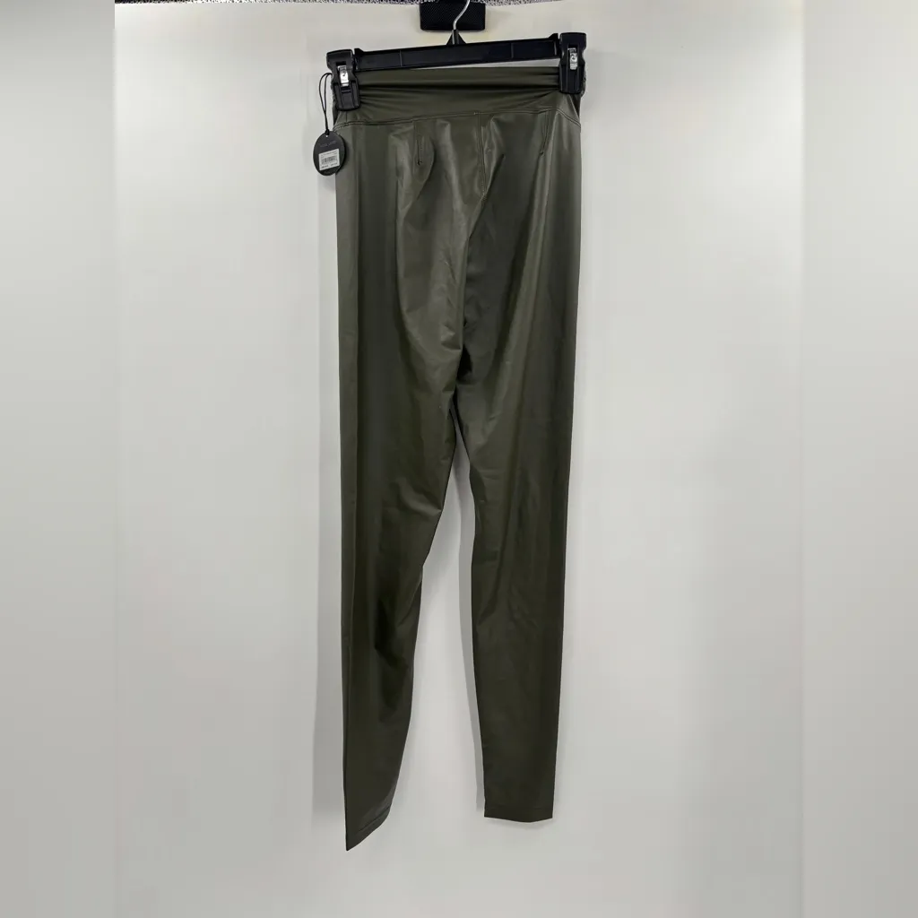 Aerie Offline Real Luxe Olive Faux Leather Leggings - Image 5