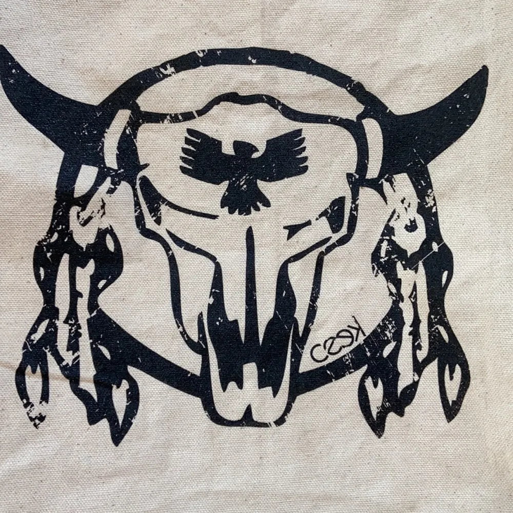 Ceek Cream Cotton Over The Shoulder Burlap Bag - Image 5