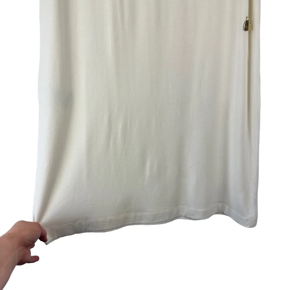 NWT Love Moschino Sz 4 Women's White Puff Short Sleeve Knit Tshirt Dress‎ - Image 3