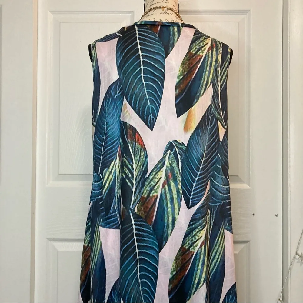 Boho O Neck Sleeveless Maxi Dress Size M - Image 6
