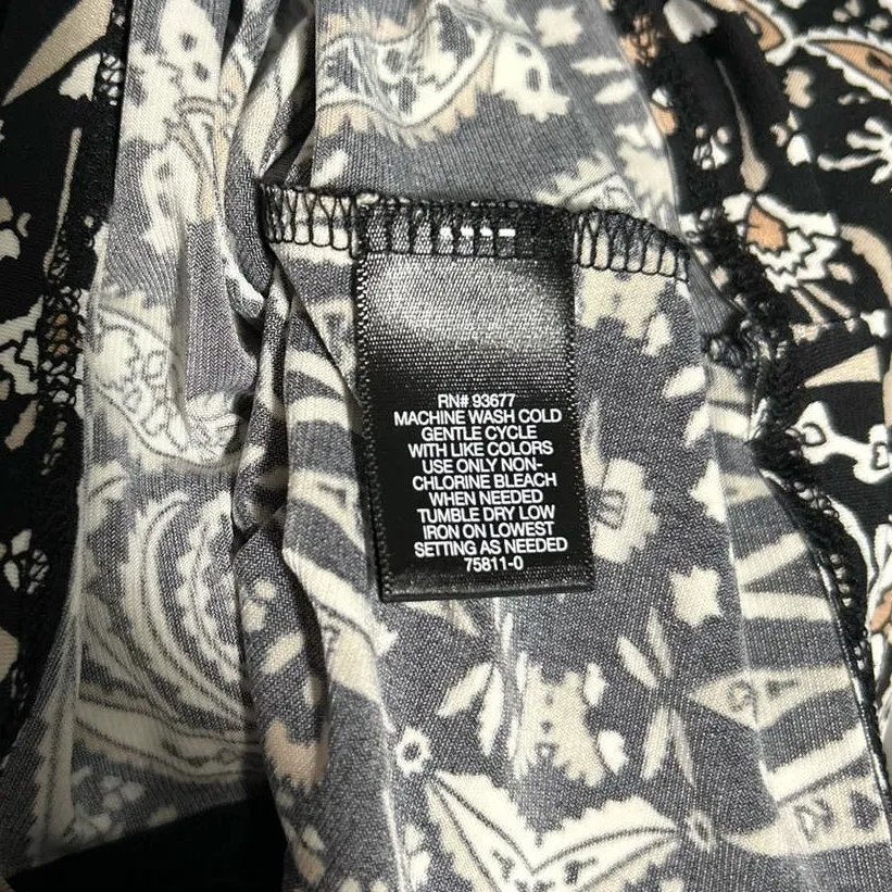 Liz‎ Claiborne Career Women's Sleeveless Black Tan White Blouse Size M Size M - Image 4