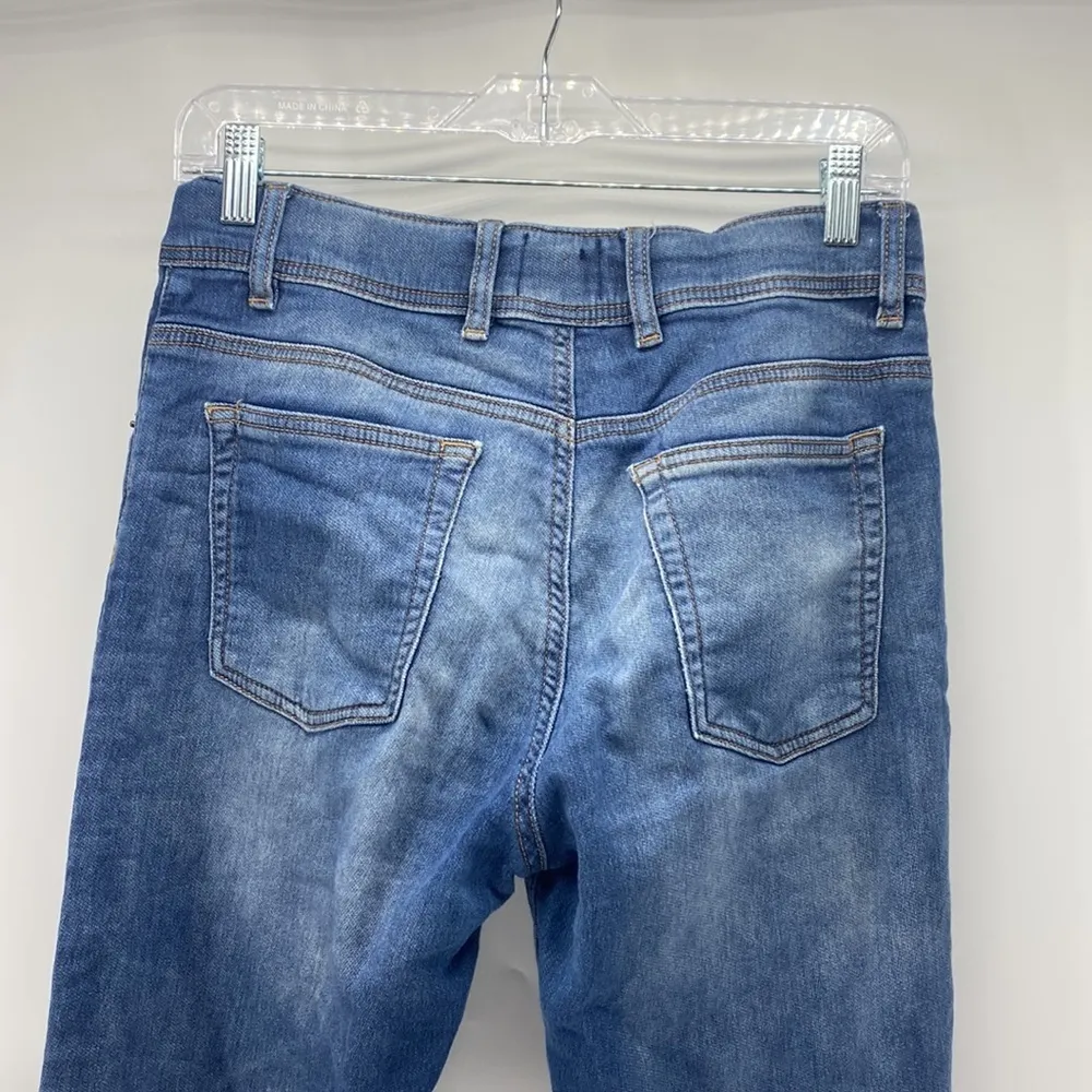 Gap denim like joggers soft button waist draw string cropped back to school - Image 6
