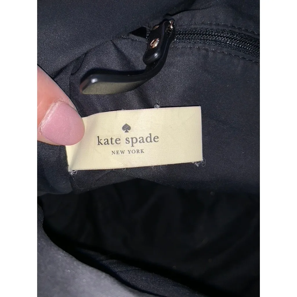 Kate Spade Quilted Nylon Backpack Black Adjustable Straps Women's Bag‎ - Image 12